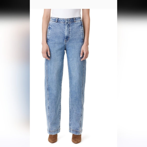 Habitual Denim - Habitual High Rise Side Panel Barrel Leg Jeans In Faded Wash Size 6